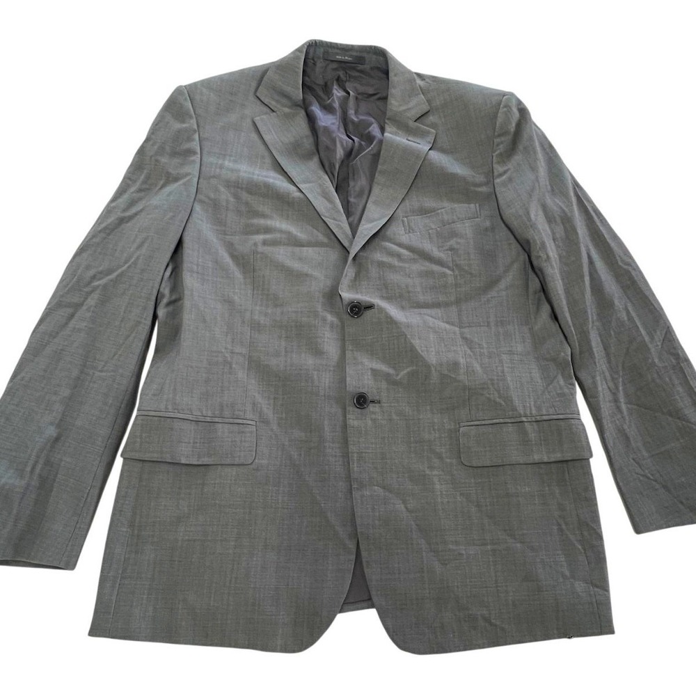 Z Zegna Blazer Mens 54 Grey 100% Wool Two Button Sport‎ Coat Kilgore Trout